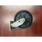 8" Stainless Steel Swivel Caster with Black Maxim Wheel